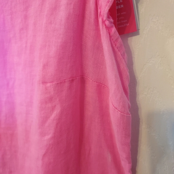Lilly Pulitzer Briette Button Down Hot Pink Isle 100% Seacoast Linen XXS… - Picture 11 of 16